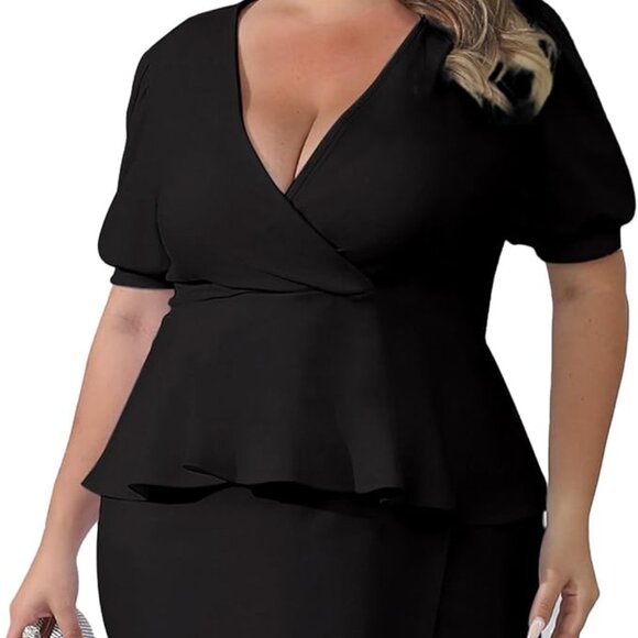Ensemble 2 Pièces L.A. Kitty Pour Fille - Legging Noir Avec Haut à Basque Pailleté, Taille M